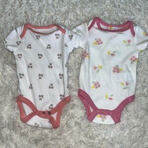Floral Print Baby Onesies